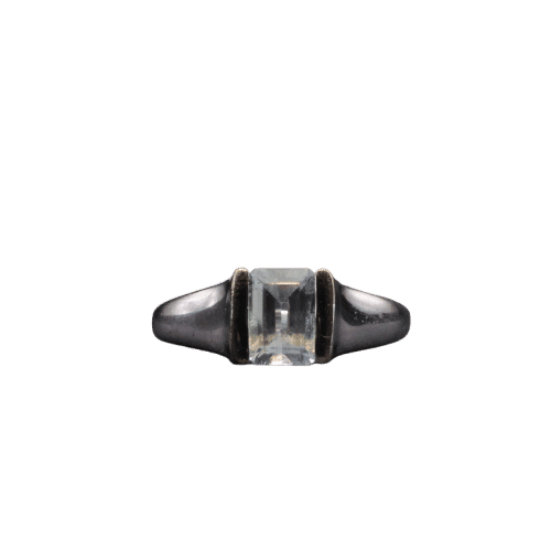 Bague Bague rectangulaire aigue-marine 58 Facettes MG2