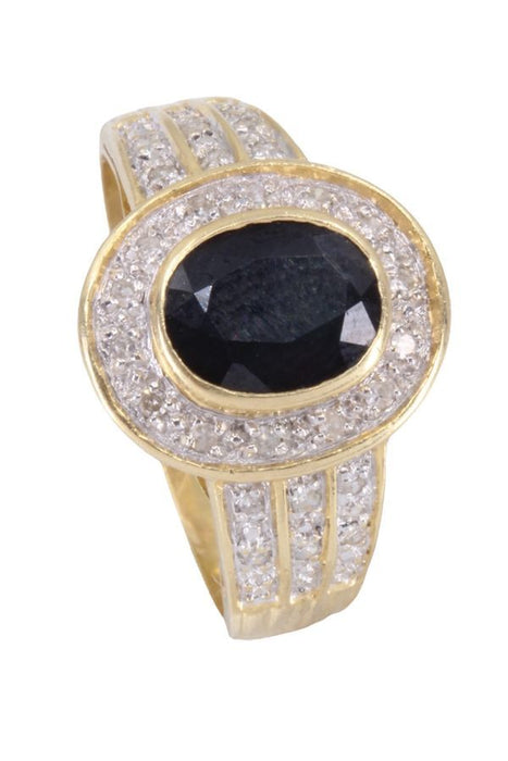 2 gold ring, sapphire, diamonds