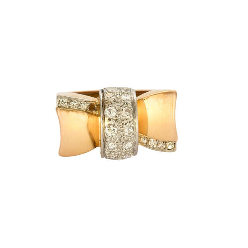 Bague 56,5 Bague Tnak or jaune et diamants 58 Facettes PER14212