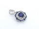 Pendentif Pendentif en or blanc avec diamants et saphir 58 Facettes 2351