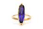 Bague 52 Bague contemporaine sertie d'une améthyste en or jaune 18 carats 58 Facettes 23165