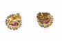 Boucles d'oreilles Clous d'oreilles antiques victoriens en diamant avec rubis naturels 58 Facettes 22130-0196
