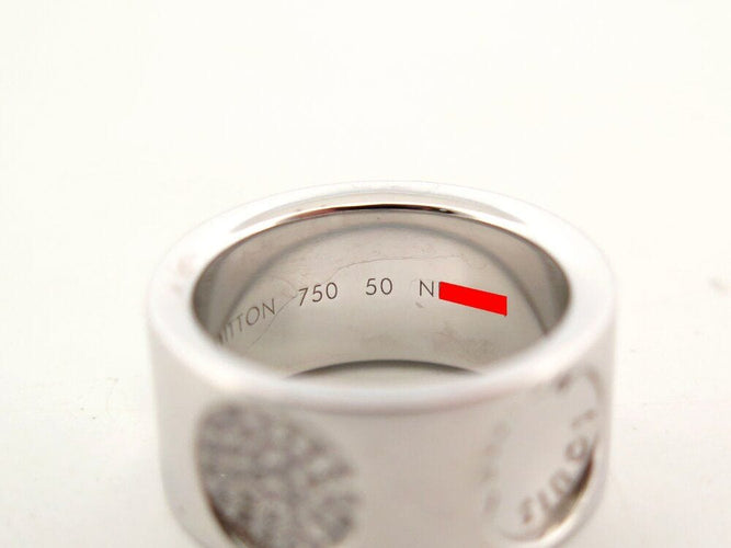 Bague 49 bague LOUIS VUITTON clous creux gm or blanc 18k & diamants 58 Facettes 267036