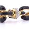 Bracelet David Webb - Bracelet à mailles en or jaune 18k, smalto nero et diamants 58 Facettes BR112
