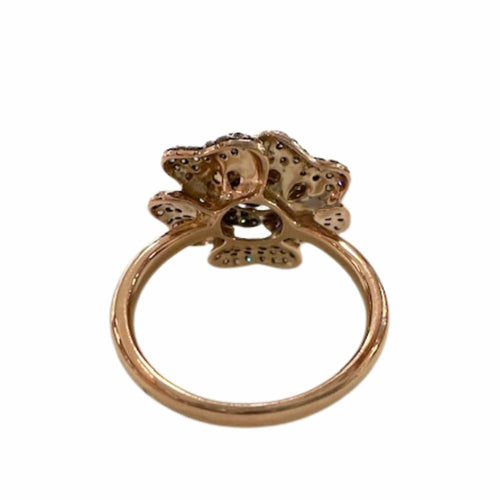 Bague BAGUE DE DESIGN CONTEMPORAIN DU XXE SIÈCLE en OR et ARGENT avec DIAMANTS 58 Facettes Q229B