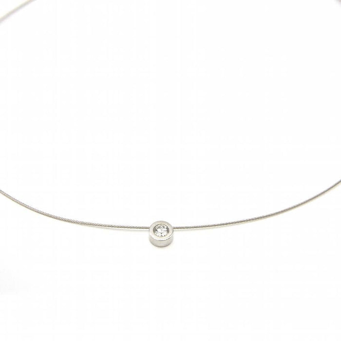 Collier avec diamant solitaire de 0,25 ct 58 Facettes D363927SO