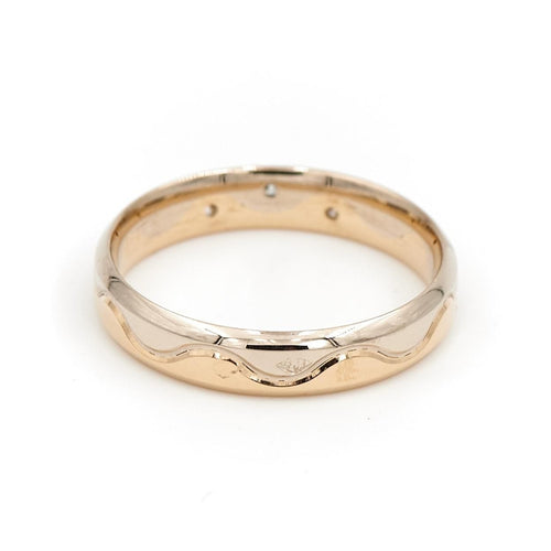 Bague 54 Bague Alliance Or jaune, Or blanc Diamant 58 Facettes 1719172CN