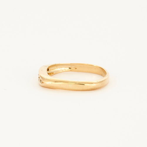 Bague 54 Bague carrée or jaune diamants 58 Facettes AB21