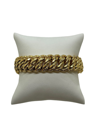 Large American bracelet Link yellow gold 