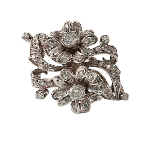 Bague 52 Bague en or avec diamants de style rétro des années 1940-1945 58 Facettes Q314B(816)