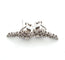 Boucles d'oreilles Orecchini en or blanc 18 kt et diamants 58 Facettes
