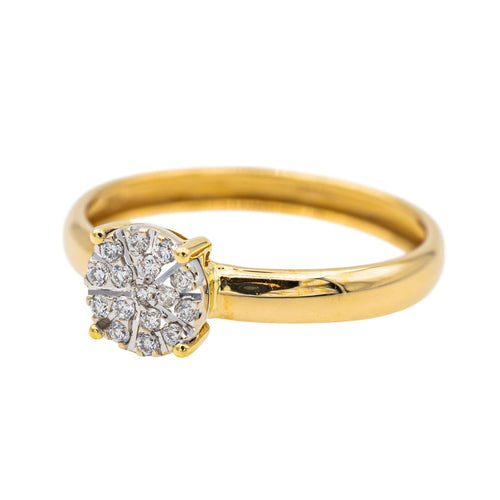 Bague 55.5 Bague Or jaune, Or blanc Diamant 58 Facettes 3789767CN