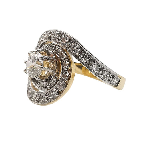 Bague 54 Bague tourbillon or, platine & diamants 58 Facettes