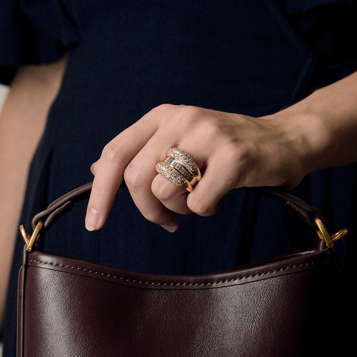 Les Deux Mondes黄金和钻石戒指 