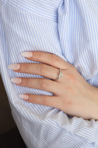 Bague 58 Bague Solitaire Or blanc Diamant 58 Facettes 2208894CN