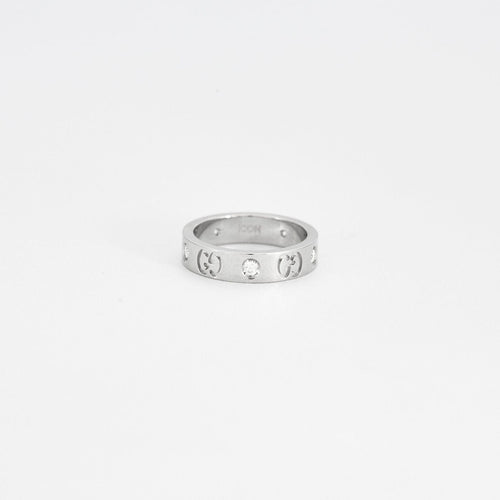 Bague 46 GUCCI - Bague Icon or gris et diamants 58 Facettes GAW14