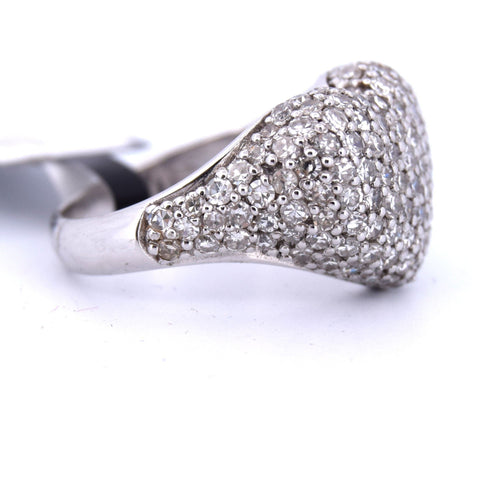 Bague 54 Bague en forme de cœur en diamant 58 Facettes