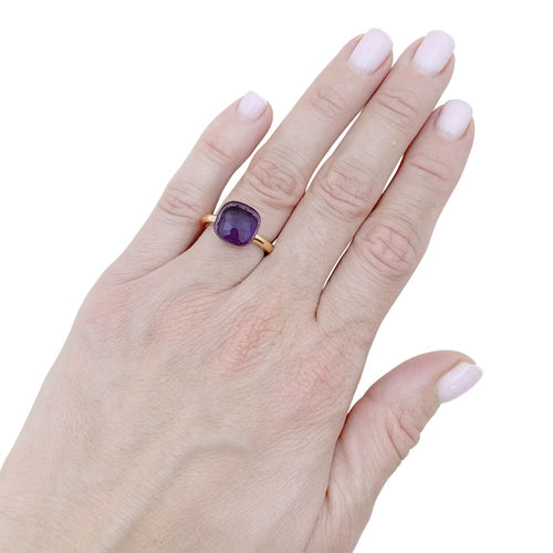 Bague 48 Bague Pomellato, collection "Nudo Classic", or rose et améthyste. 58 Facettes 34964