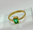 Bague 54 Bague en or avec une émeraude 58 Facettes 50279