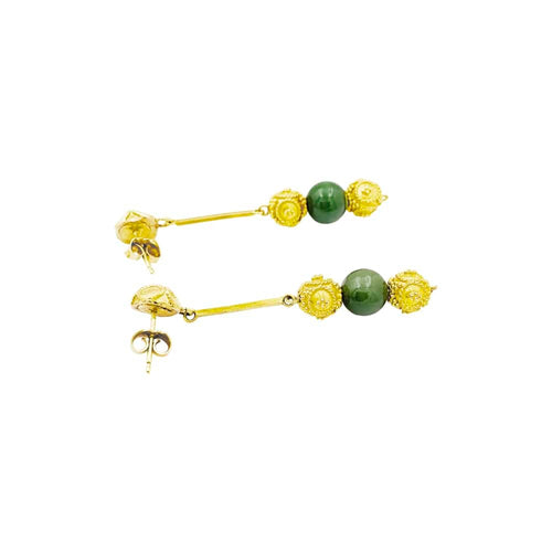Boucles d'oreilles Boucles d'oreilles, or jaune et aventurine. 58 Facettes 35316