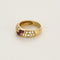 Bague 56,5 Bague en or jaune, diamants et rubis de synthèse 58 Facettes DRE1777