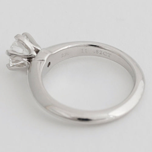 Bague 50 Tiffany & Co - Bague Tiffany Setting en platine et diamants 58 Facettes