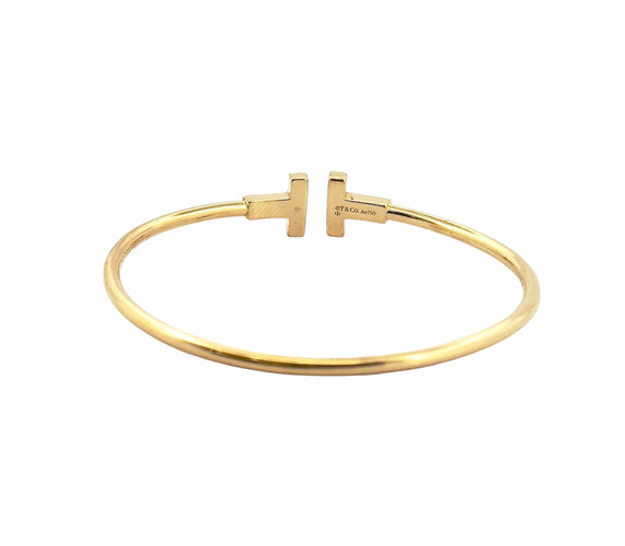 Bracelet Bracelet jonc Tiffany & Co en or jaune 18 carats 58 Facettes