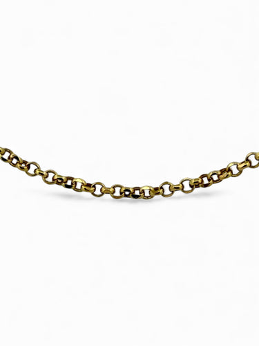 Collier Chaîne maille jaseron en or jaune 18 carats 58 Facettes