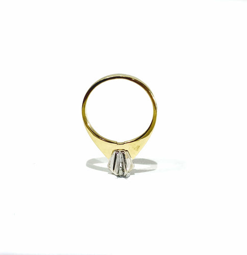 Bague 54 Solitaire En Or Jaune Et Diamant 58 Facettes