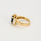 Bague 51 Bague Rouleaux Or Jaune Saphir Diamants Baguette 58 Facettes