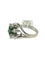 Bague 59.5 Bague en or blanc tourmaline verdelite et diamants 58 Facettes