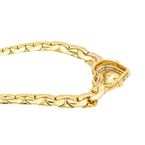 Collier Collier Maille haricot Or jaune Emeraude, Diamant 58 Facettes 4013232CN