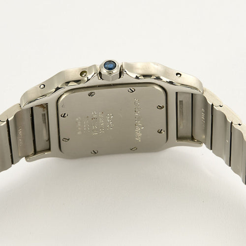 Montre Cartier Santos Galbée Phase de Lune Grand Modèle Or Jaune 18K et Acier