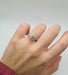 Bague 52 Bague or blanc sertie d'un diamant GIA et diamants naturels 58 Facettes