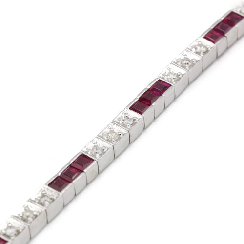 Bracelet Bracelet or, diamants et rubis 58 Facettes 1177