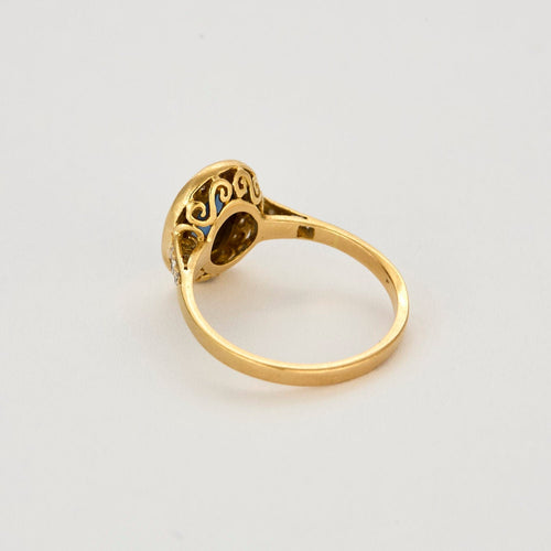 Bague 58 Bague or jaune, saphir et diamants 58 Facettes ALE42764