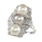 Bague 58 Glamour géométrique : une bague Art déco en diamant et perle 58 Facettes 22297-0116
