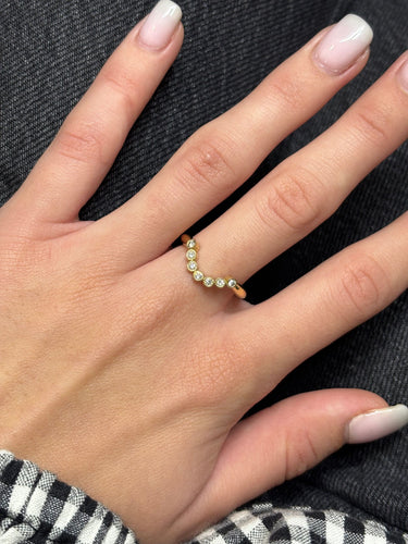 Жълтозлатен пръстен с диаманти 0,35 ct 