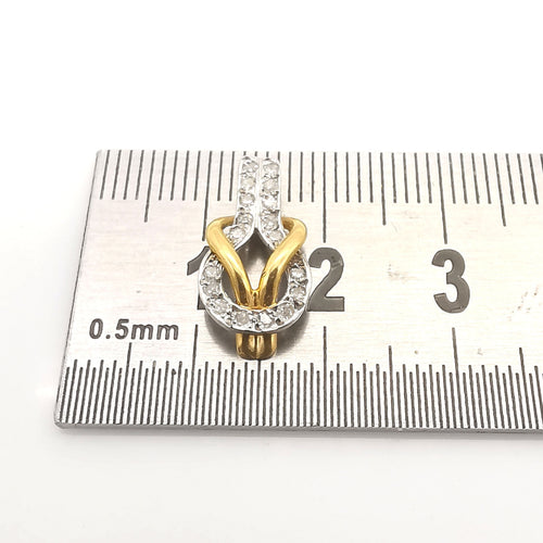 Pendentif Pendentif en or jaune et blanc & diamants 58 Facettes