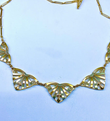 Collier Collier draperie en or jaune et or blanc, époque 1900/1930 58 Facettes AB394