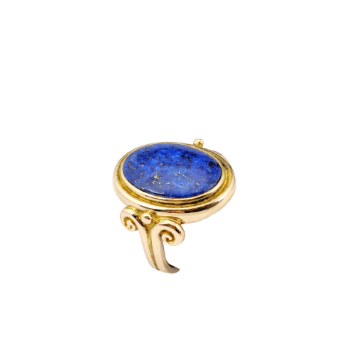 Bague 54 Bague en or jaune 18 carats et lapis-lazuli 58 Facettes 32615