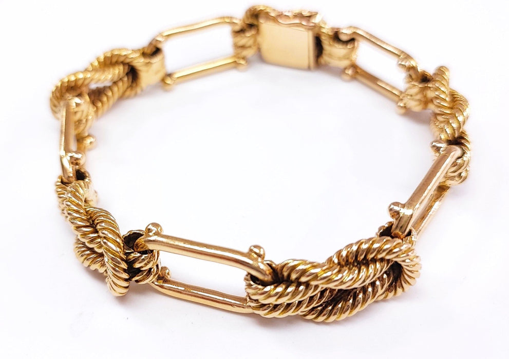 Bracelet Bracelet noeuds or jaune massif 58 Facettes Brac.noeud.-1125