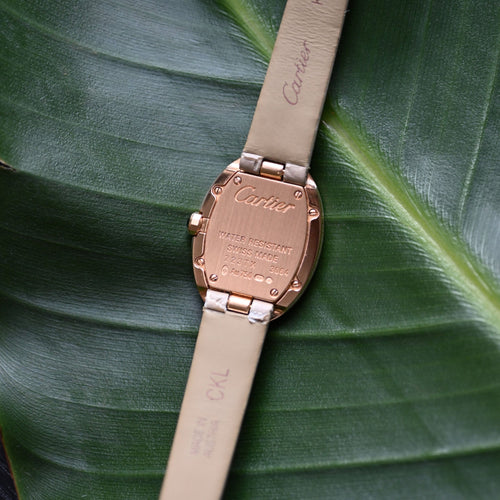 CARTIER - 手表 baignoire 玫瑰金钻石 