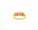 Bague en or jaune avec rubis et diamants