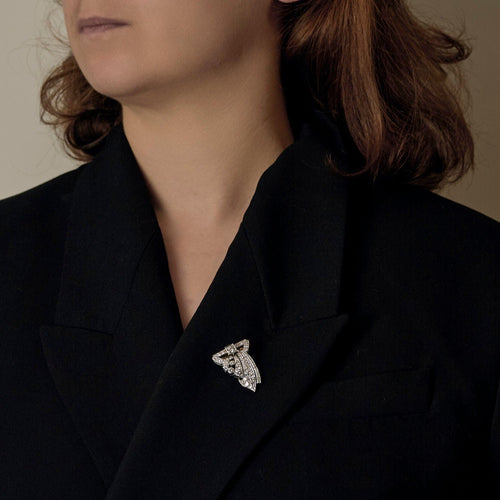 Брошка Платина и диаманти 