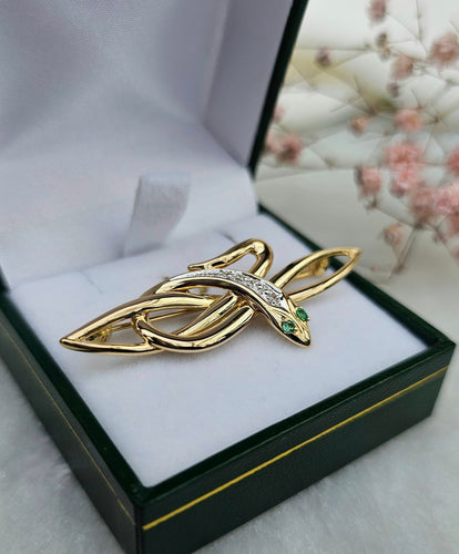 Broche Broche serpent émeraudes 58 Facettes 487