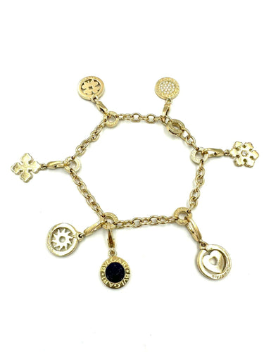 Bracelet BVLGARI. Bracelet Charms en or jaune 18K 58 Facettes