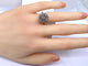 Bague 54 Bague marguerite en or blanc, platine et diamants 58 Facettes AB625