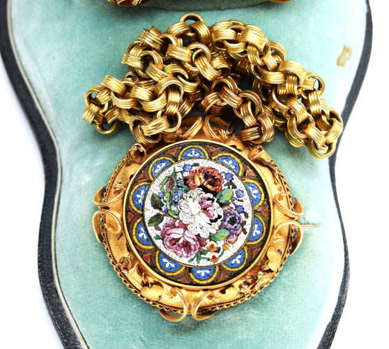 Bracelet Ensemble de micromosaïques en 3 pièces 1850 58 Facettes