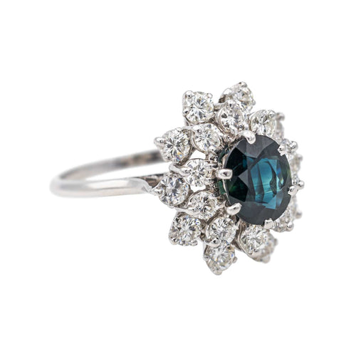 Bague 54 Bague Pompadour Or blanc Saphir, Diamant 58 Facettes 3681304RV